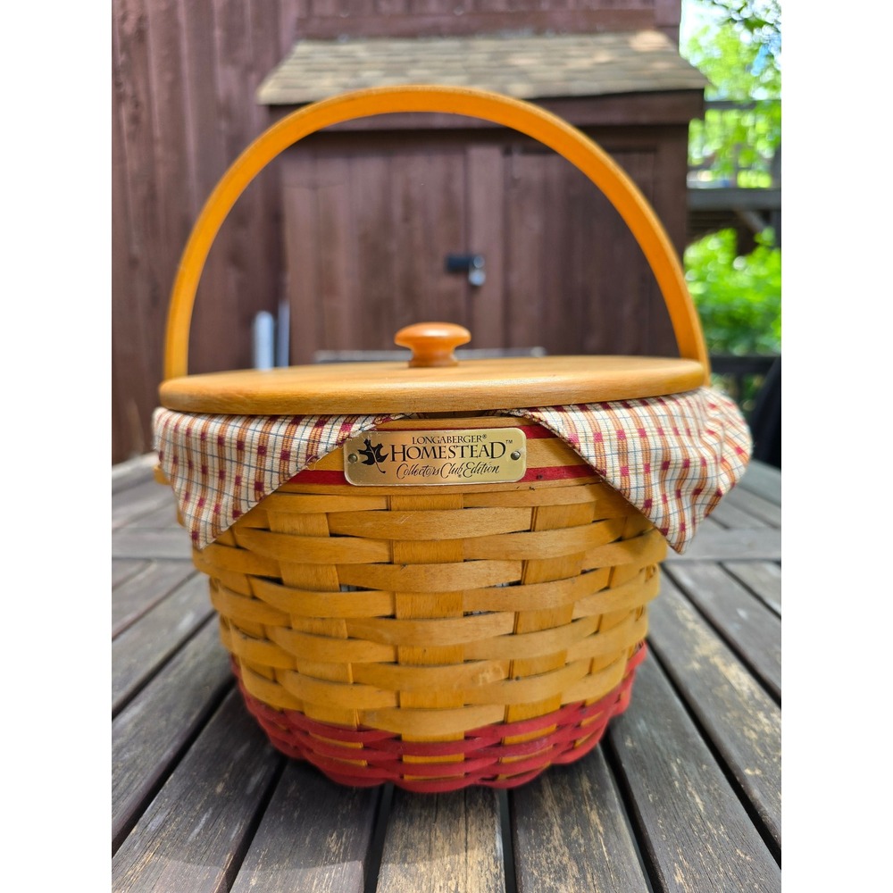 Longaberger‎ Homestead Collection Club Edition Basket with Lid & Liner